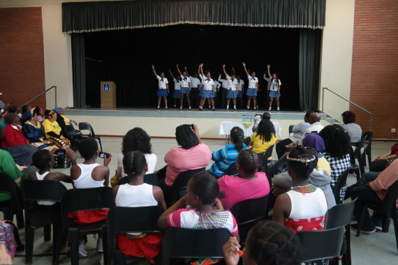Youth savings group shares dance performance 