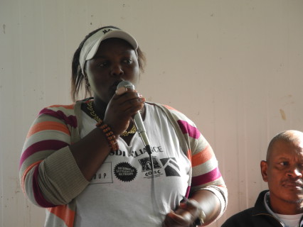 Word of welcome by Tamara Hela, Community Leader from UT Gardens Khayelitsha