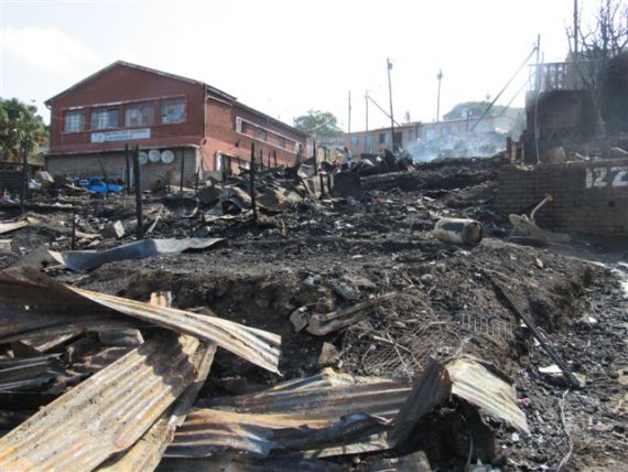 Mathambo after the 2016 fire 